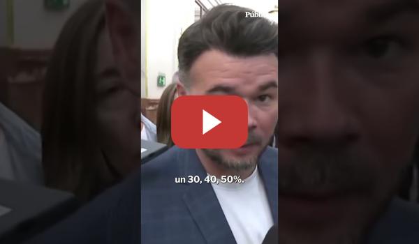 Embedded thumbnail for Rufián, crítico con el PSOE: &quot;No va de cambiar nombres, va de cambiar políticas y ser valiente&quot;