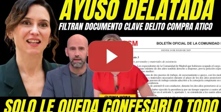 Embedded thumbnail for AYUSO DELATADA "FILTRAN DOCUMENTO CLAVE QUE DEMUESTRA DELITO TRÁFICO INFLUENCIAS COMPRA DE ÁTICO"