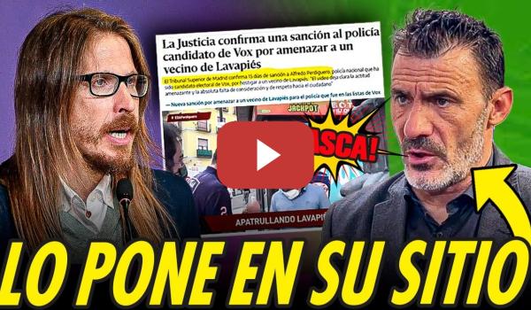 Embedded thumbnail for PABLO FERNÁNDEZ LE PINTA LA CARA A PERDIGUERO, EL POLICÍA DE VOX EN DIRECTO