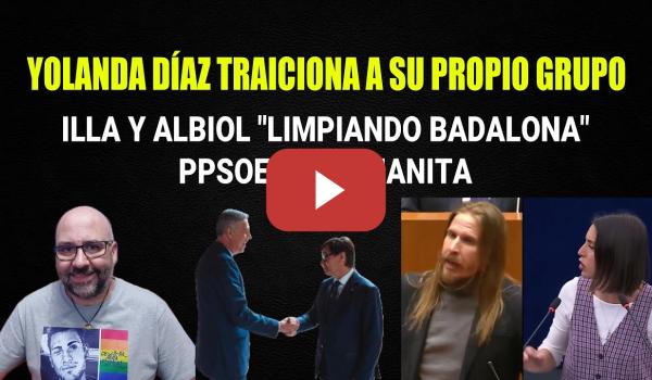 Embedded thumbnail for PPSOE de la manita desalojando en Badalona. Sumar navajeos van y vienen. Irene Montero en Europa.