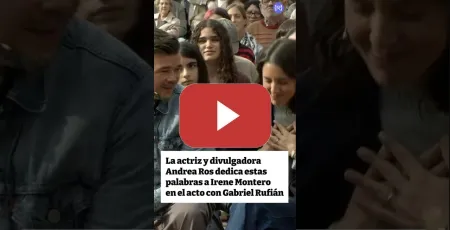 Embedded thumbnail for La actriz de KARATEKA, Andrea Ros, cuenta cómo conoció a Irene Montero en el acto con Gabriel Rufián