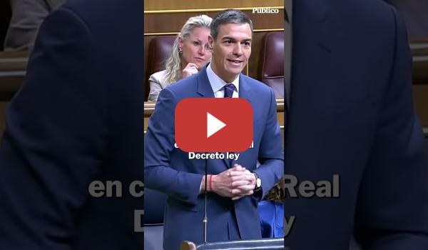 Embedded thumbnail for Sánchez recrimina a Feijóo su apoyo a Trump y reta al PP a votar a favor de las ayudas del Ejecutivo