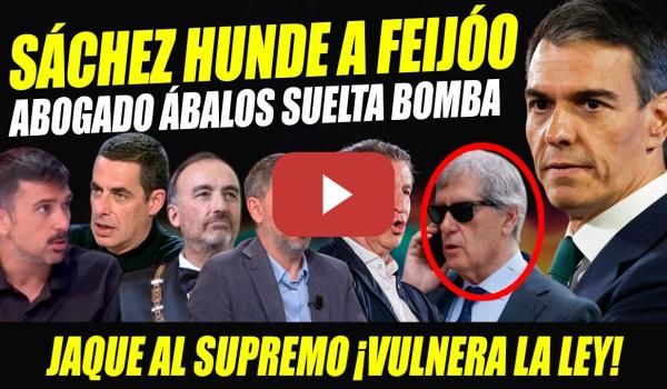 Embedded thumbnail for SÁNCHEZ DA EN LA BOCA A FEIJÓO. ABOGADO ÁBALOS SUELTA BOMBA CONTRA SENTENCIA Y DEJA EN JAQUE AL T.S.