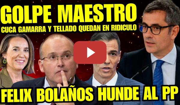 Embedded thumbnail for FELIX BOLAÑOS PEGA BRUTAL LECCIÓN a CUCA GAMARRA y TELLADO QUE PROVOCA LAS RISAS DEL CONGRESO
