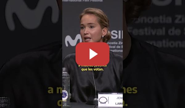 Embedded thumbnail for Jennifer Lawrence denuncia en San Sebastián: &quot;Lo que ocurre en Gaza es un genocidio&quot;
