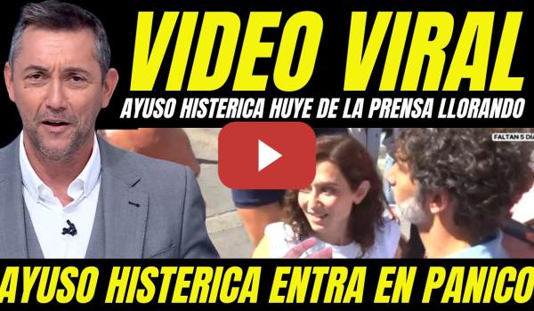 Embedded thumbnail for VIDEO VIRAL AYUSO HISTÉRICA HUYE DE LA PRENSA LLORANDO AL CONOCER IMPUTACIÓN DELITO COMPRA ÁTICO