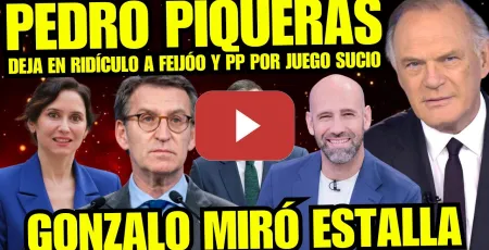 Embedded thumbnail for PEDRO PIQUERAS HUNDE A FEIJÓO "NO ME GUSTA" GONZALO MIRÓ DEJA EN RIDÍCULO A MARTA GÓMEZ POR CEUTA
