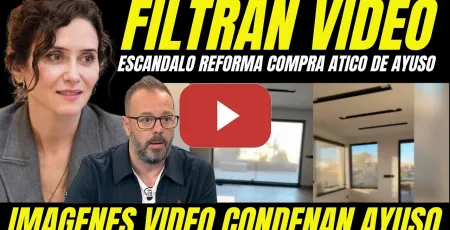 Embedded thumbnail for FILTRAN VIDEO DEMOLEDOR REFORMA ÁTICO DE AYUSO "FALSIFICAN CONTRATO A DEDO PARA TAPAR ESCÁNDALO"