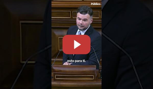 Embedded thumbnail for La denuncia de Gabriel Rufián: &quot;Esto de hoy no va de tecnología, va de ideología&quot;