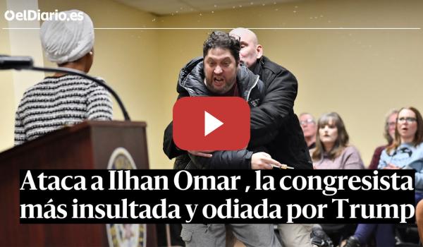 Embedded thumbnail for Un hombre ataca a Ilhan Omar en Minneapolis, la congresista más insultada y odiada por Trump