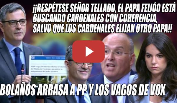 Embedded thumbnail for ¡Respétese TELLADO!⚡Bolaños ARRASA a PP-Vox y los VACILA⚡¡Los SEÑALA como VAGOS x PARTIDA DOBLE!