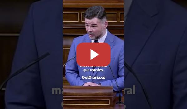 Embedded thumbnail for Rufián, a PP y Vox: "No odian a los migrantes. Odian a los migrantes pobres"