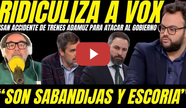 Embedded thumbnail for 😡 ¡SON ESCORIA! MONROSI REVIENTA A VOX POR USAR EL ACCIDENTE DE TREN PARA ATACAR AL GOBIERNO