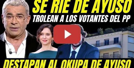 Embedded thumbnail for JORGE JAVIER VÁZQUEZ SE RÍE DE LOS VOTANTES DE AYUSO TRAS ESCÁNDALO COMPRA DE ÁTICO