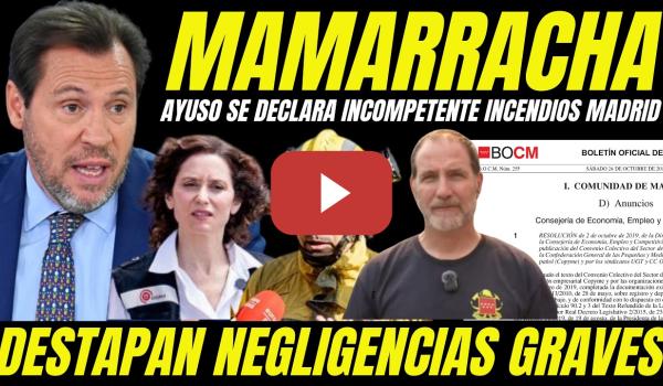Embedded thumbnail for ÓSCAR PUENTE LLAMA MAMARRACHA A AYUSO "DESTAPAN NEGLIGENCIAS GRAVES INCENDIOS EN MADRID"