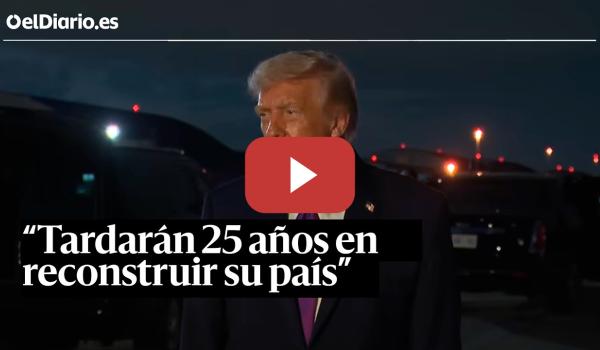 Embedded thumbnail for Trump sobre Irán: "Tardarán 25 años en reconstruir su país"
