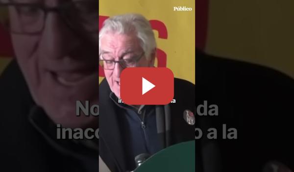 Embedded thumbnail for Robert De Niro carga contra Trump y la estructura de poder que lo respalda: “Tiene que ser detenido”