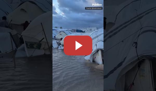 Embedded thumbnail for Las lluvias y el mar arrasan las tiendas de campaña de la zona de Khan Yunis, en Gaza