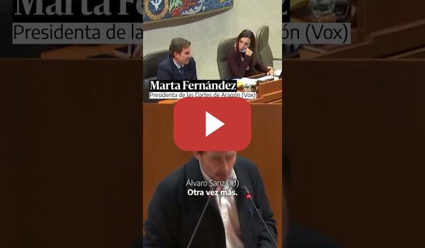 Embedded thumbnail for Un micro abierto caza a la presidenta de las Cortes de Aragón atacando a un diputado: "¿Se droga?"