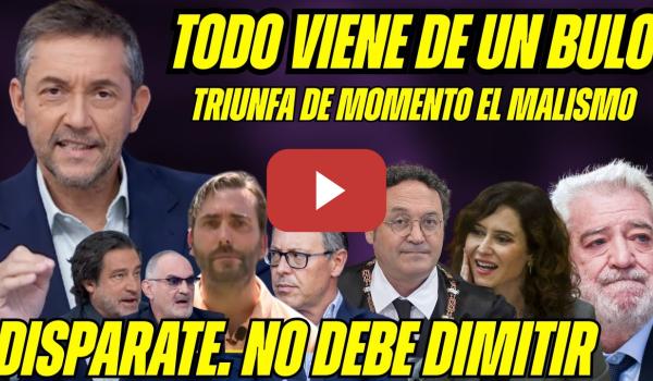 Embedded thumbnail for ¡ESCÁNDALO! NO DEBE DIMITIR el FISCAL. TUMBAN BULOS de SERRANO y MAR &quot;LO FILTRA GABINETE de AYUSO!&quot;
