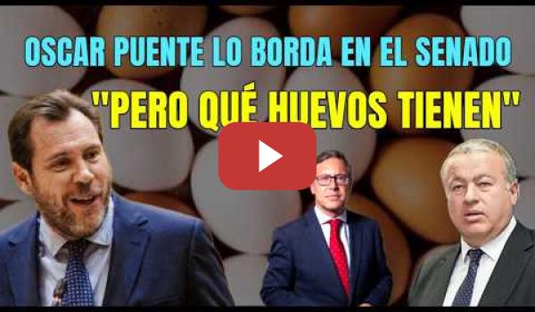 Embedded thumbnail for Oscar Puente al PP del Senado "PERO QUÉ HUEVOS TIENEN" y también VOX se han llevado lo suyo