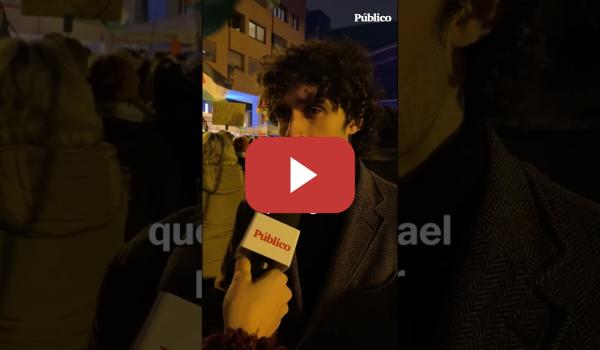 Embedded thumbnail for Un centenar de personas protestan en Madrid contra el partido entre Real Madrid-Maccabi Tel Aviv
