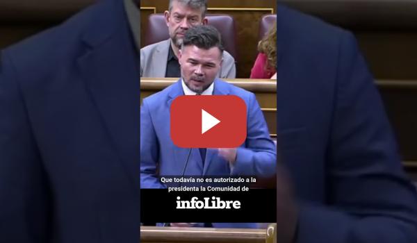 Embedded thumbnail for Rufián, afea a Feijóo no desautorizar a Ayuso por lo que dijo de las víctimas de las residencias