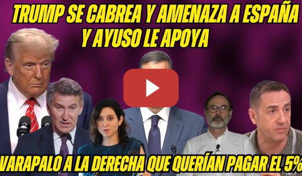 Embedded thumbnail for SÁNCHEZ se PLANTA ante TRUMP mientras PATALEA ¡FEIJÓO LLORIQUEA! MAZAZO a la DERECHA ANTIPATRIOTA!