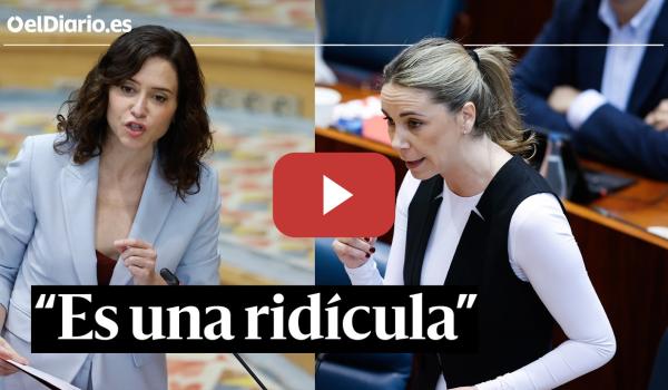 Embedded thumbnail for Ayuso: "He estado tres días tranquilos en EEUU" y Espinar responde: "Es una ridícula"