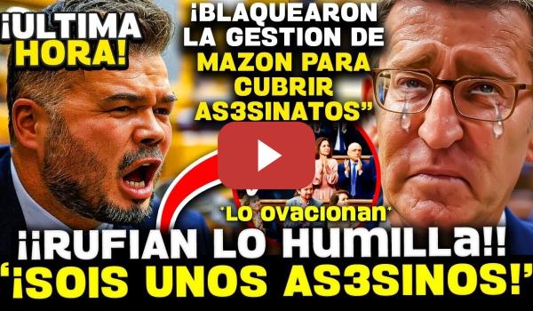 Embedded thumbnail for 💥 ¡BOMBAZO EN EL CONGRESO! RUFIÁN HUMILLA A FEIJÓO &quot;¡CUBRIERON A MAZON POR LOS MU3RTOS DE LA DANA!&quot;