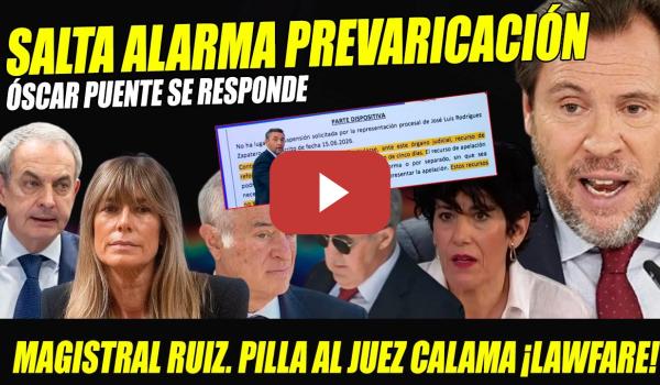 Embedded thumbnail for PILLADA A JUEZ CALAMA. OSCAR PUENTE RESPONDE. RUIZ Y ROSELL LO DEJAN EN SHOCK. SALTA ALARMA