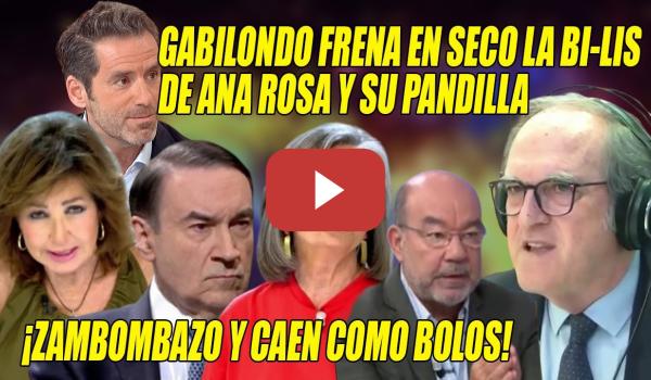 Embedded thumbnail for ¡ATENCIÓN a la LECCIÓN de Gabilondo a Ana Rosa y su BANDA!📢Sémper ESCOCIDO, queda en RIDÍCULO