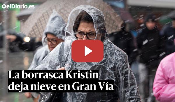 Embedded thumbnail for La borrasca Kristin deja nieve en Gran Vía