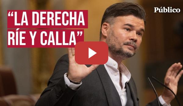 Embedded thumbnail for Rufián deja en silencio a la derecha en el Congreso: &quot;Curiosos patritotas&quot;