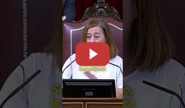 Embedded thumbnail for &quot;Sea sensible también con el material de la cámara&quot;: Armengol llama la atención a Figaredo
