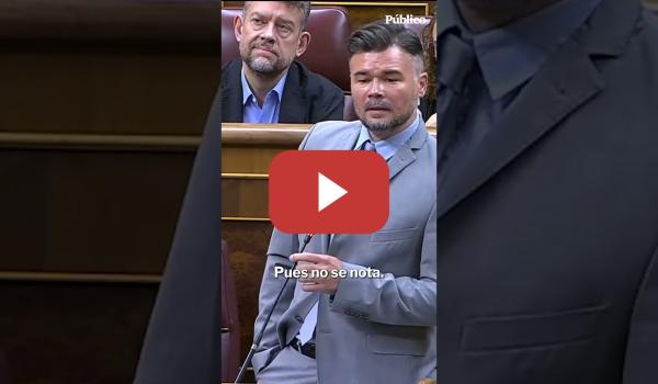 Embedded thumbnail for El aplaudido mensaje de Rufián a Pedro Sánchez sobre la actual crisis de la vivienda en España