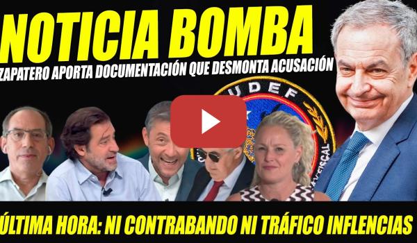 Embedded thumbnail for BOMBAZO: ZAPATERO PRESENTA DOCUMENTOS A CALAMA Y DESMONTA TRÁFICO INFLUENCIAS. URÍAS: CONTRABANDO NO