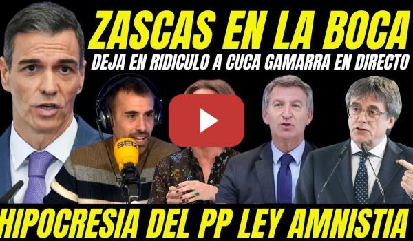 Embedded thumbnail for CUCA GAMARRA SE RINDE ANTE PEDRO SÁNCHEZ Y RECIBE CORRECTIVO POR HIPOCRESÍA DEL PP LEY DE AMNISTÍA