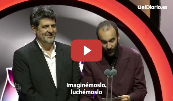 Embedded thumbnail for Eduard Sola en los Gaudí: “Imaginad un mundo sin genocidios ni fascistas de mierda gobernando”