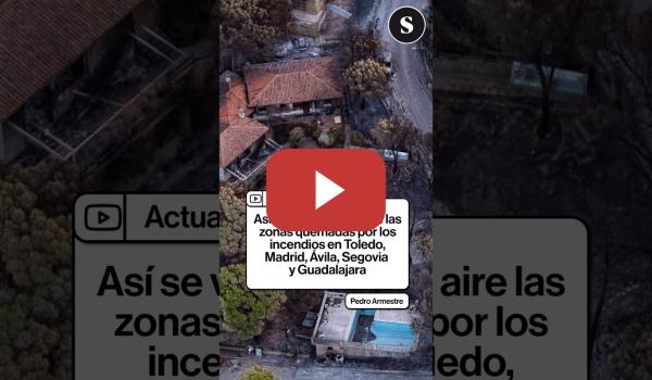 Embedded thumbnail for Así se ven desde el aire las zonas quemadas por los incendios.