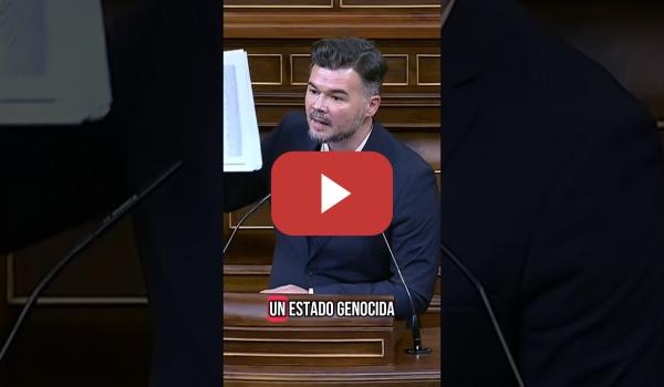 Embedded thumbnail for Gabriel Rufián retratando a VOX y PP por votar contra del embargo de armas a Israel