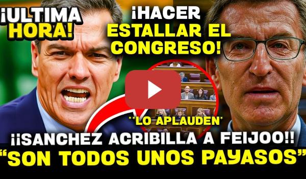 Embedded thumbnail for 💥¡¡BOMBAZO!! PEDRO SÁNCHEZ APLASTA A FEIJÓO: “¡NO SOIS OPOSICIÓN, SOIS UN CIRCO POLÍTICO!”