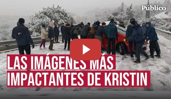 Embedded thumbnail for Las imágenes de LA BORRASCA KRISTIN: grandes nevadas, carreteras cortadas y clases suspendidas