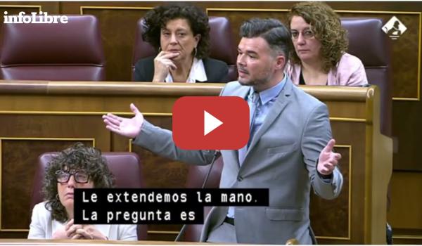 Embedded thumbnail for Rufián, a Sánchez: &quot;¿Qué más le tiene que hacer la ultraderecha que para que pasen a la ofensiva?&quot;