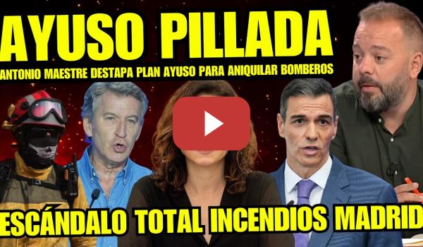 Embedded thumbnail for ANTONIO MAESTRE DESTAPA NEGLIGENCIAS DE AYUSO PARA DESHACERSE DE BOMBEROS “ES UNA TRAMPA DEL PP”