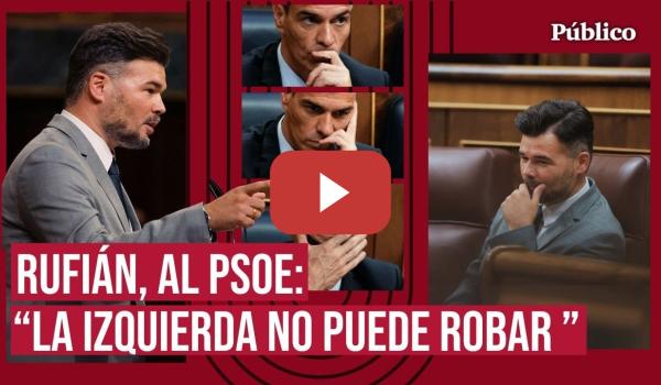 Embedded thumbnail for El discurso más solemne de Rufián que para los pies al PP y Vox: &quot;¡Cállense, lávense la boca&quot;