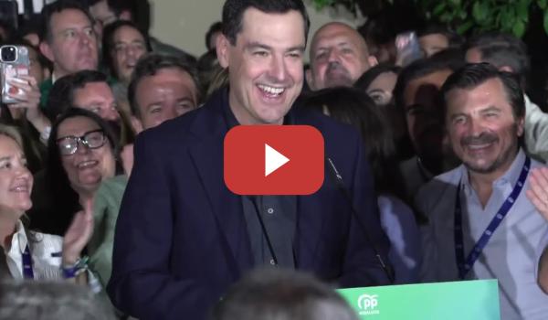 Embedded thumbnail for Juanma Moreno celebra la victoria del PP en las elecciones de Andalucía