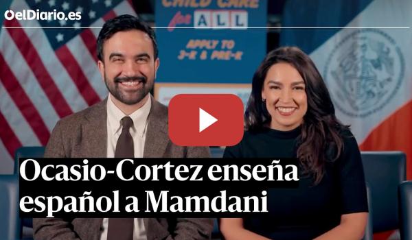 Embedded thumbnail for "¡Esto es loco!": Ocasio-Cortez enseña español a Zohran Mamdani