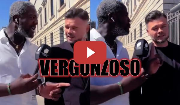 Embedded thumbnail for Bertrand Ndongo persigue a Gabriel Rufián y se pone agresivo