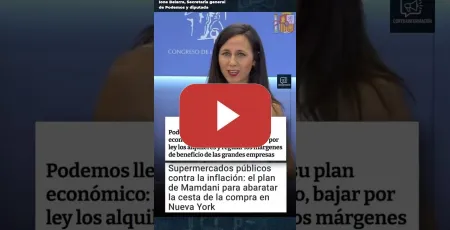 Embedded thumbnail for LA IDEA DE PODEMOS QUE LO CAMBIA TODO 👏 Belarra: "Un supermercado público para llenar la nevera"